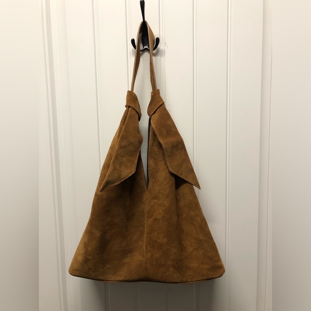 Divina Firenze Genuine Leather Suede Hobo Handbag